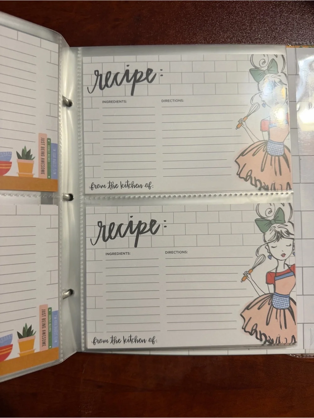 Measure & Mix Recipe Organizer Binder –Pass down Family Recipes